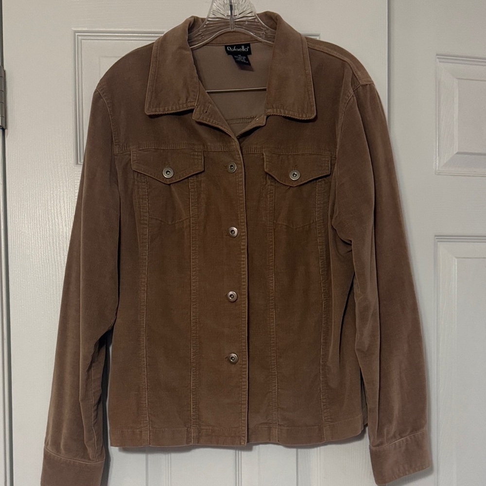 Rafaella Tan Corduroy Jean Jacket Size US 14